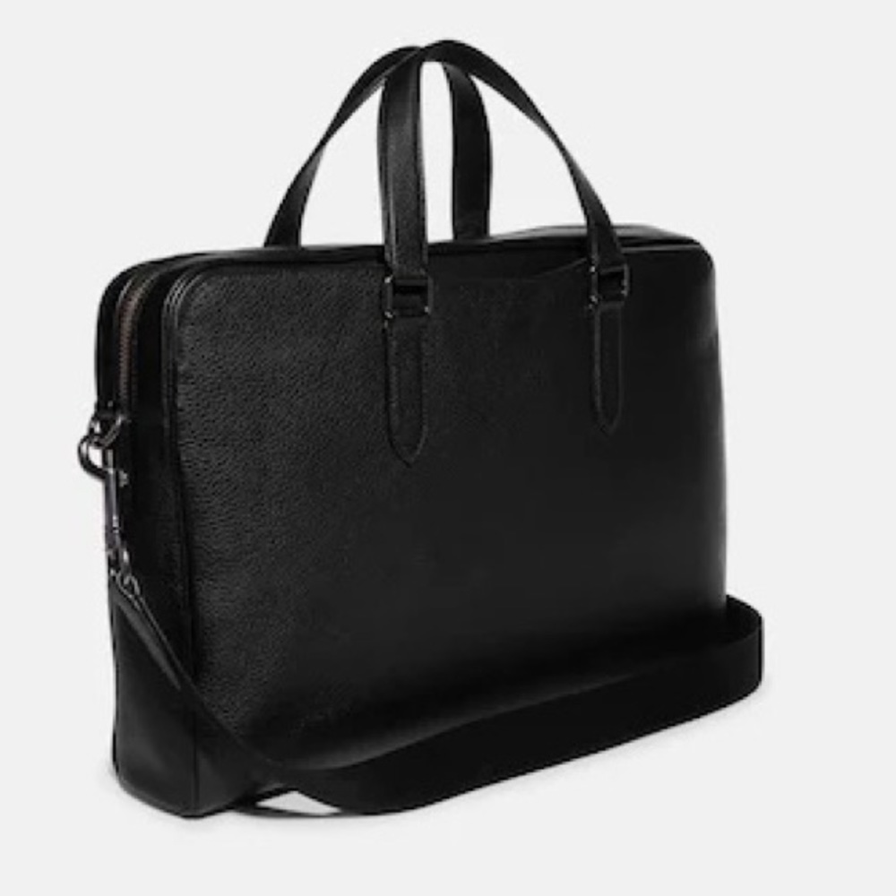 Brand New Coach Graham Structured Leather Laptop Bag - Picture 2 of 9
